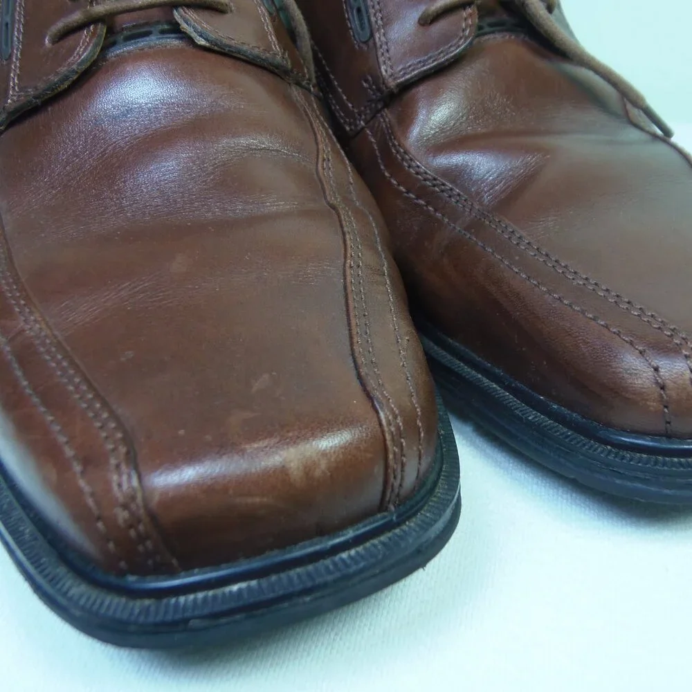 Clark's UNStructured Men's 12 Lace Up Brown Shoes Casual Date Eclectic Grandpa T
